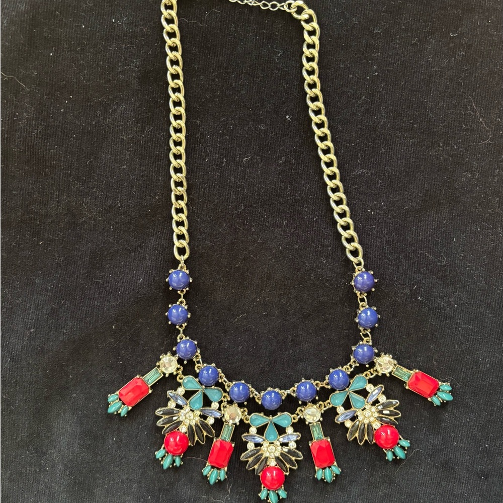 Crystal Icicle Statement Necklace